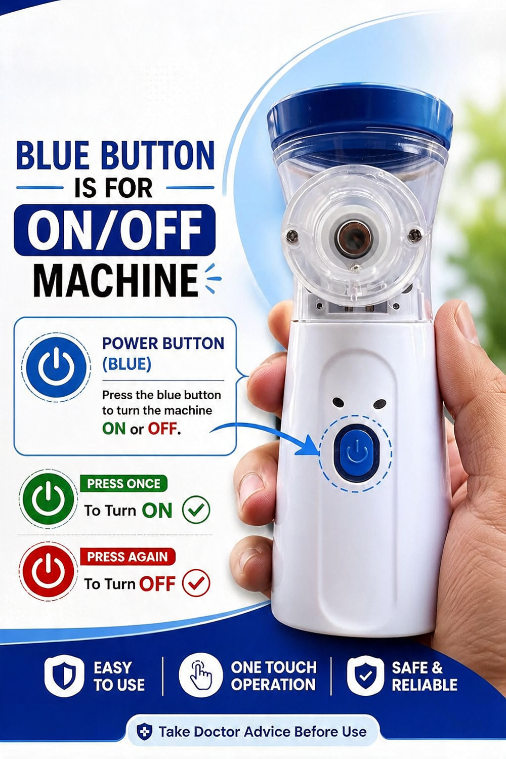 Portable Mesh Nebulizer – Fast & Silent Breathing Relief