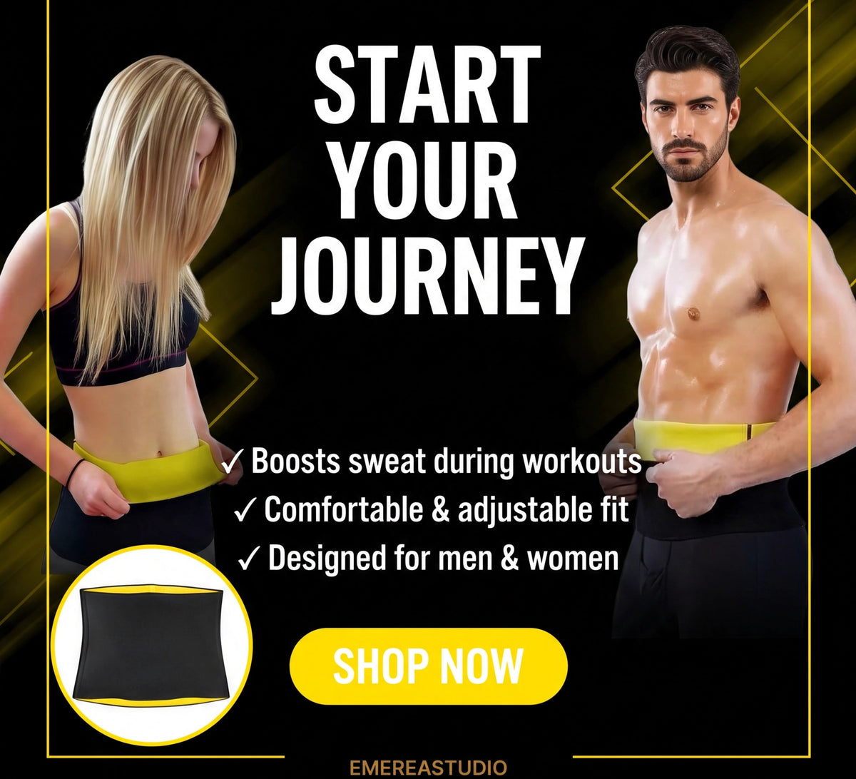 Neoprene Waist Trimmer Belt – Sweat More, Tone Faster