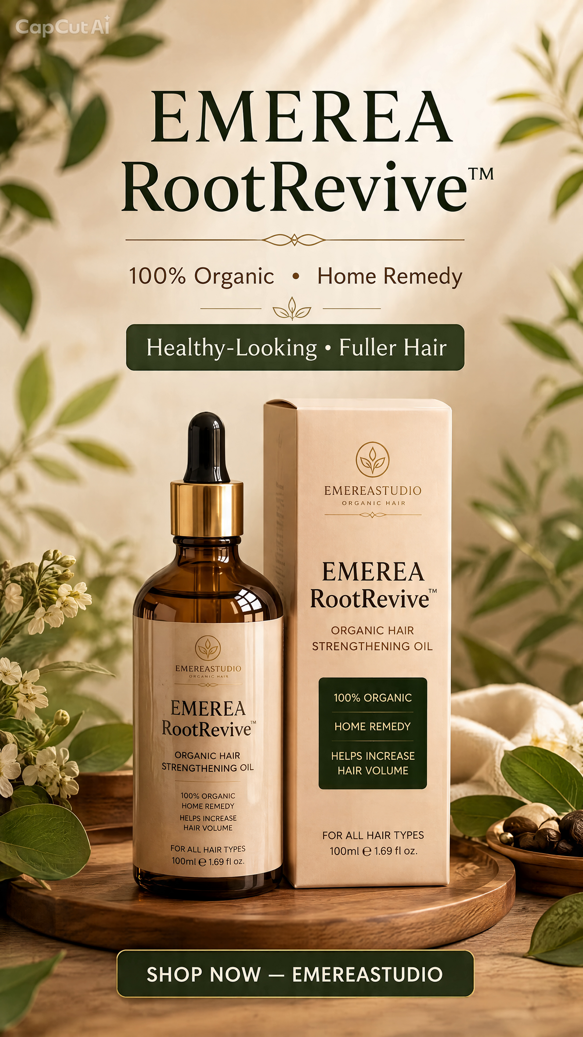 RootRevive Organic Hair Oil – Strengthen & Nourish from Root to Tip